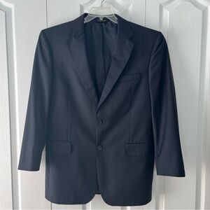 43L Jos A Bank signature gold Mens 2 Button 100% Pure Wool Sport Coat Navy